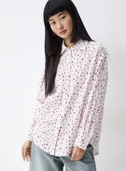 Oversized organic cotton gauze shirt