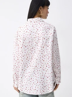 Oversized organic cotton gauze shirt
