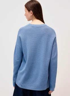 Oversized ottoman knit sweater