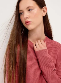 Oversized ottoman knit sweater