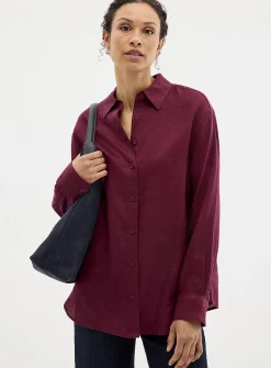 Oversized pure linen shirt