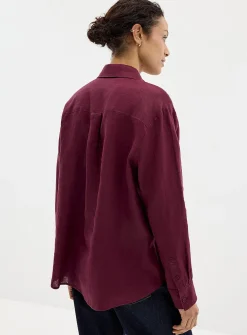 Oversized pure linen shirt