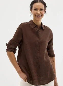 Oversized pure linen shirt
