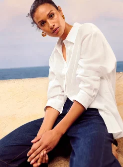 Oversized pure linen shirt