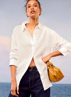 Oversized pure linen shirt