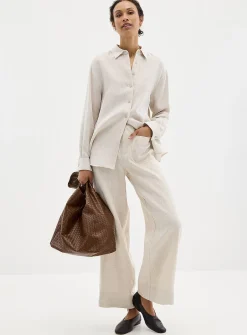 Oversized pure linen shirt