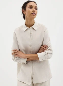 Oversized pure linen shirt