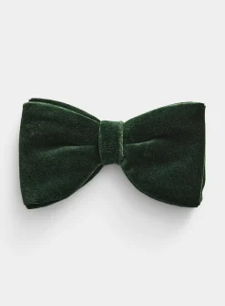 Oversized rich velvet bow tie