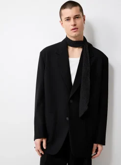 Oversized solid-colour jacket