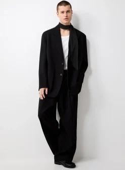 Oversized solid-colour jacket