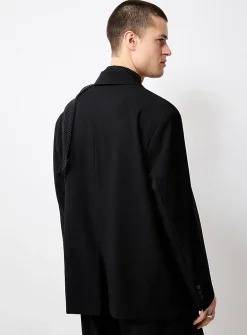 Oversized solid-colour jacket
