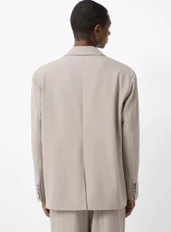 Oversized solid-colour jacket