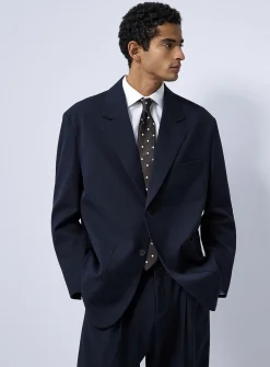 Oversized solid-colour jacket