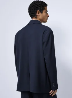 Oversized solid-colour jacket