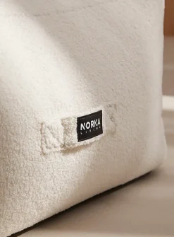 Oversized square pouf