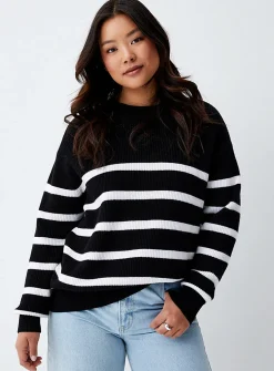 Oversized striped sweater