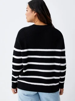 Oversized striped sweater