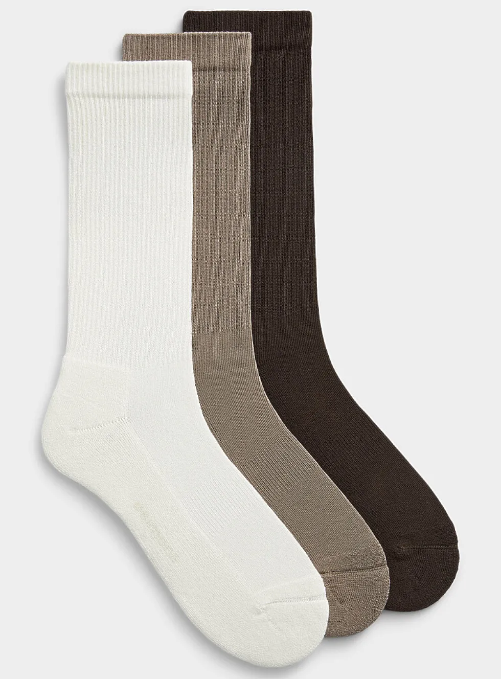 Padded stretch ribbed socks