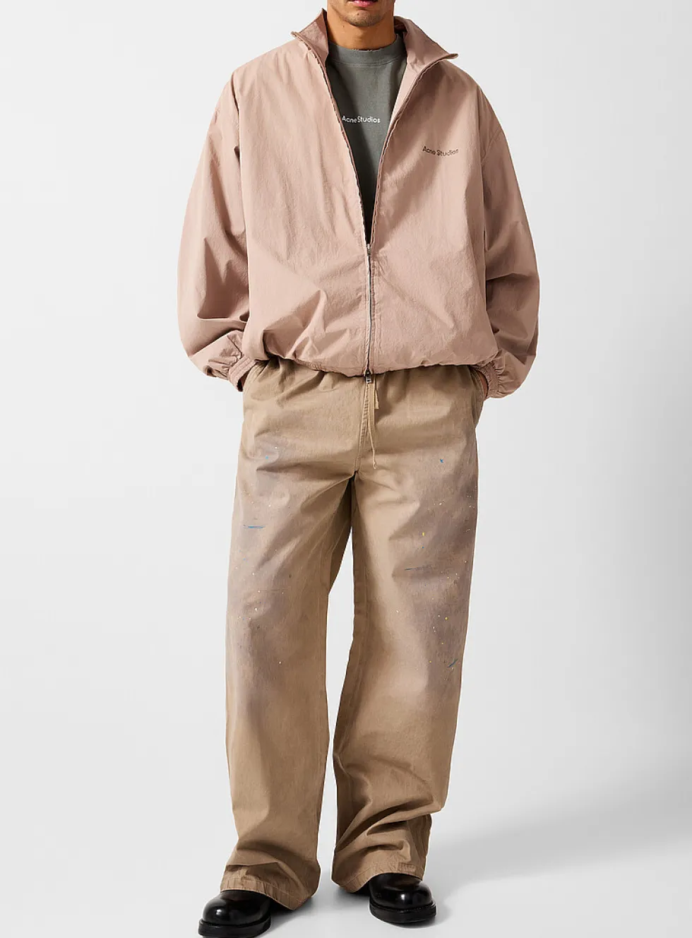 Paint splotches rugged twill pant
