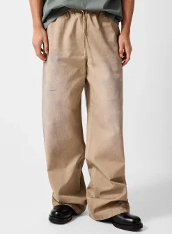 Paint splotches rugged twill pant