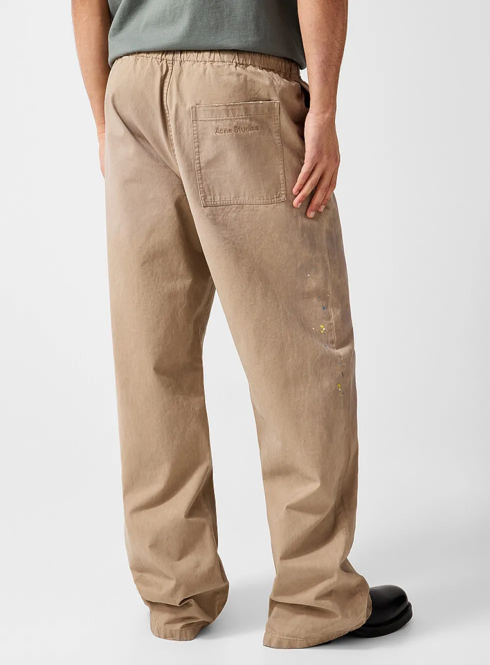Paint splotches rugged twill pant