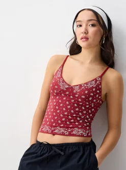 Paisley cropped cami