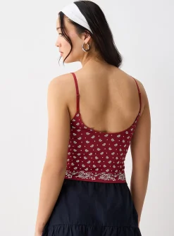 Paisley cropped cami