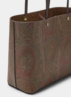 Paisley fabric tote