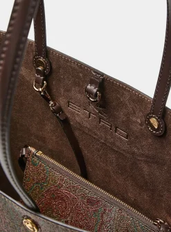 Paisley fabric tote