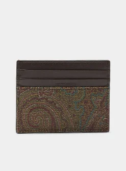 Paisley jacquard card holder