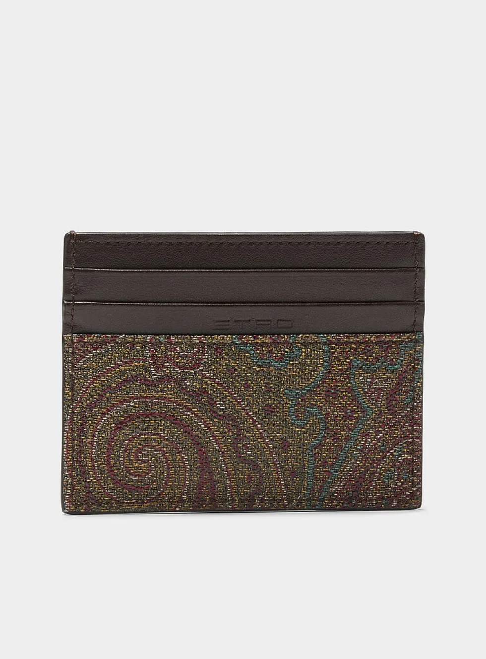Paisley jacquard card holder