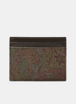 Paisley jacquard card holder