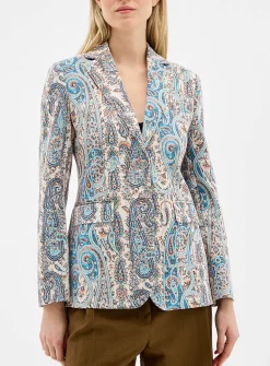 Paisley jacquard fitted jacket