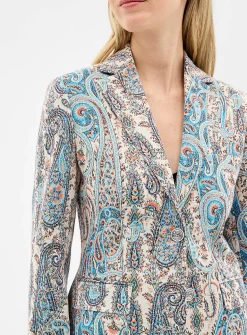 Paisley jacquard fitted jacket