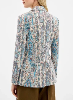 Paisley jacquard fitted jacket