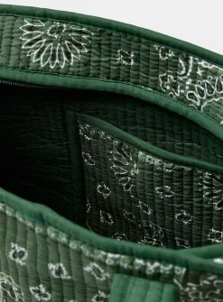 Paisley patchwork quilted tote bag