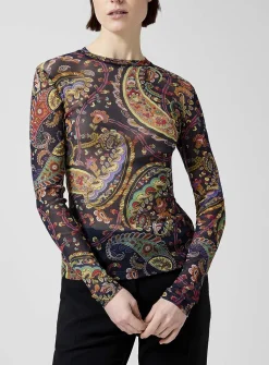 Paisley second-skin top