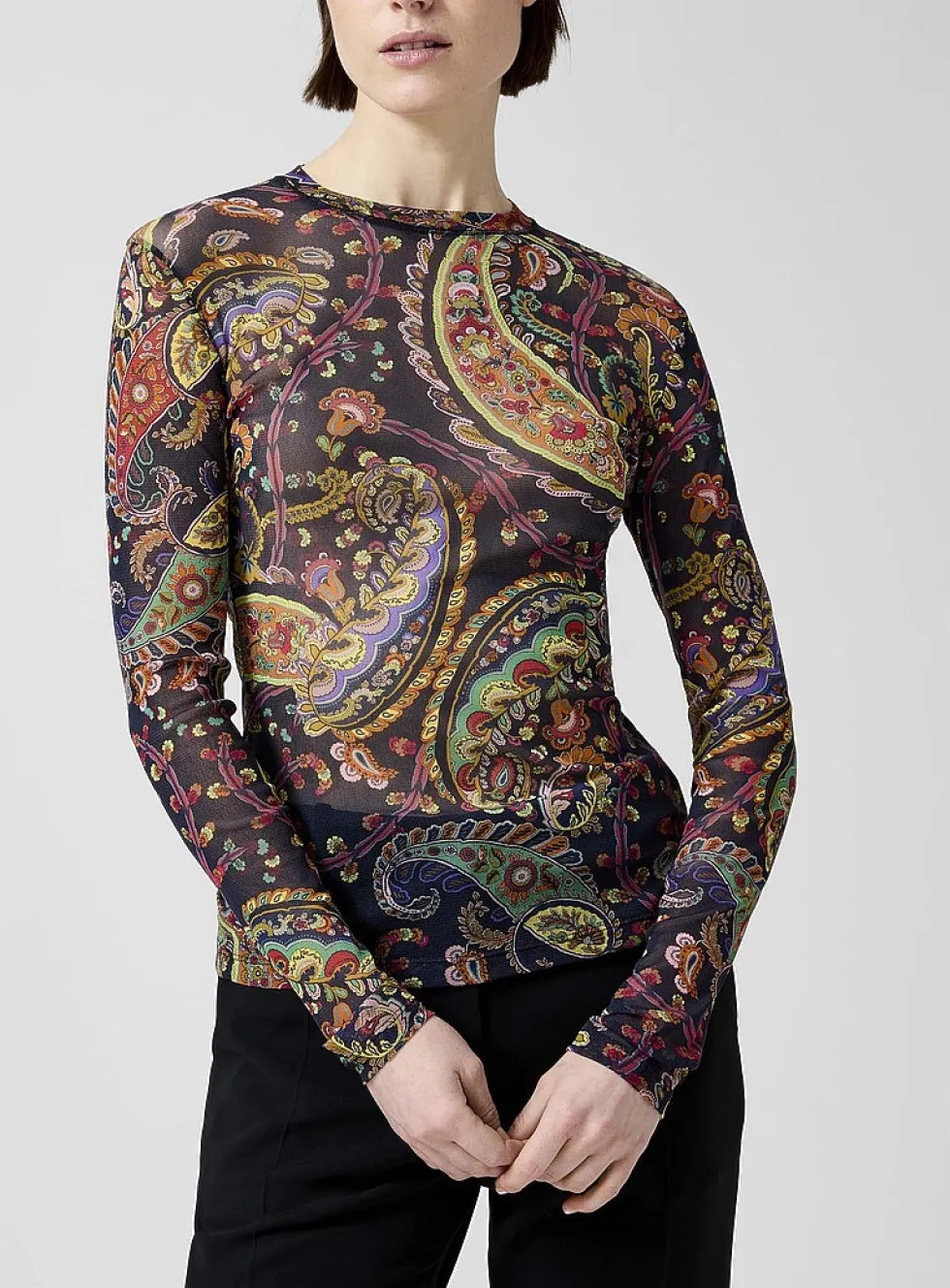 Paisley second-skin top