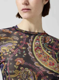 Paisley second-skin top