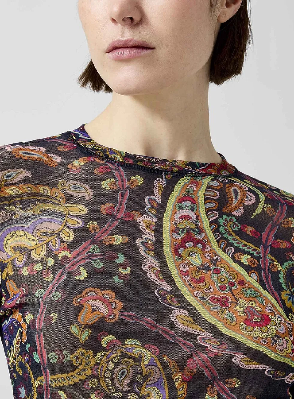 Paisley second-skin top