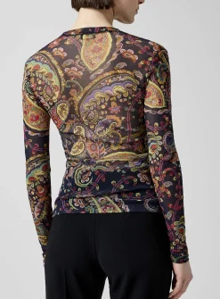 Paisley second-skin top