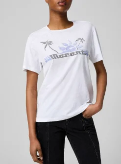 Palm tree logo pure cotton T-shirt