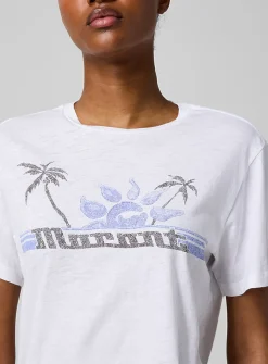 Palm tree logo pure cotton T-shirt