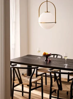 Paola brass globe light fixture