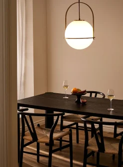 Paola brass globe light fixture