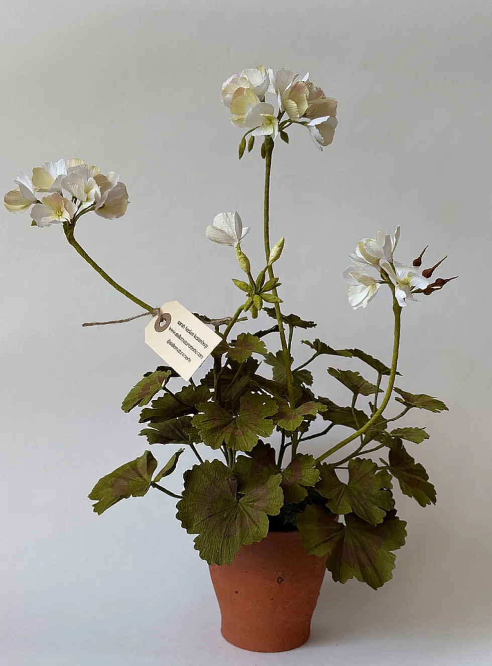 Paper geranium jar