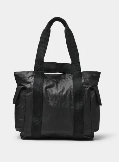Paper-effect canvas tote
