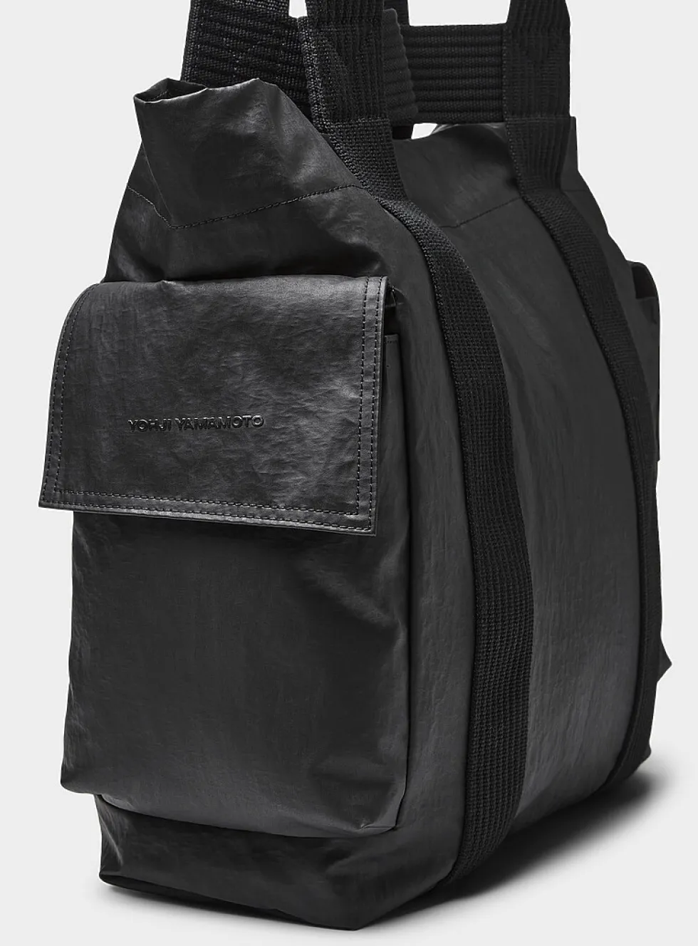 Paper-effect canvas tote