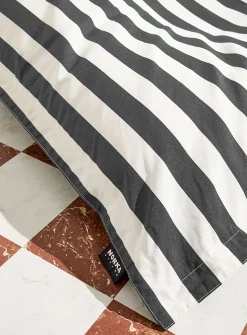 Parasol-stripe floating beanbag chair