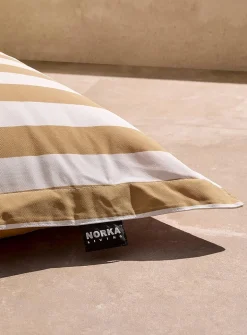 Parasol-stripe floating beanbag chair